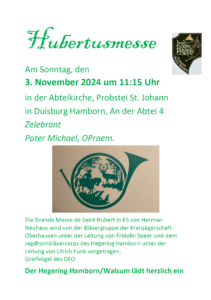 Hubertusmesse - Duisburg Hamborn - 03.11.2024