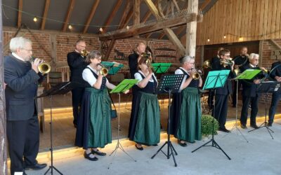 Jagdhornbläser auf der Feier 50 Jahre Bläsergruppe Lembeck